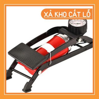 Bơm đạp chân mini dùng cho xe đạp, xe máy, ô tô