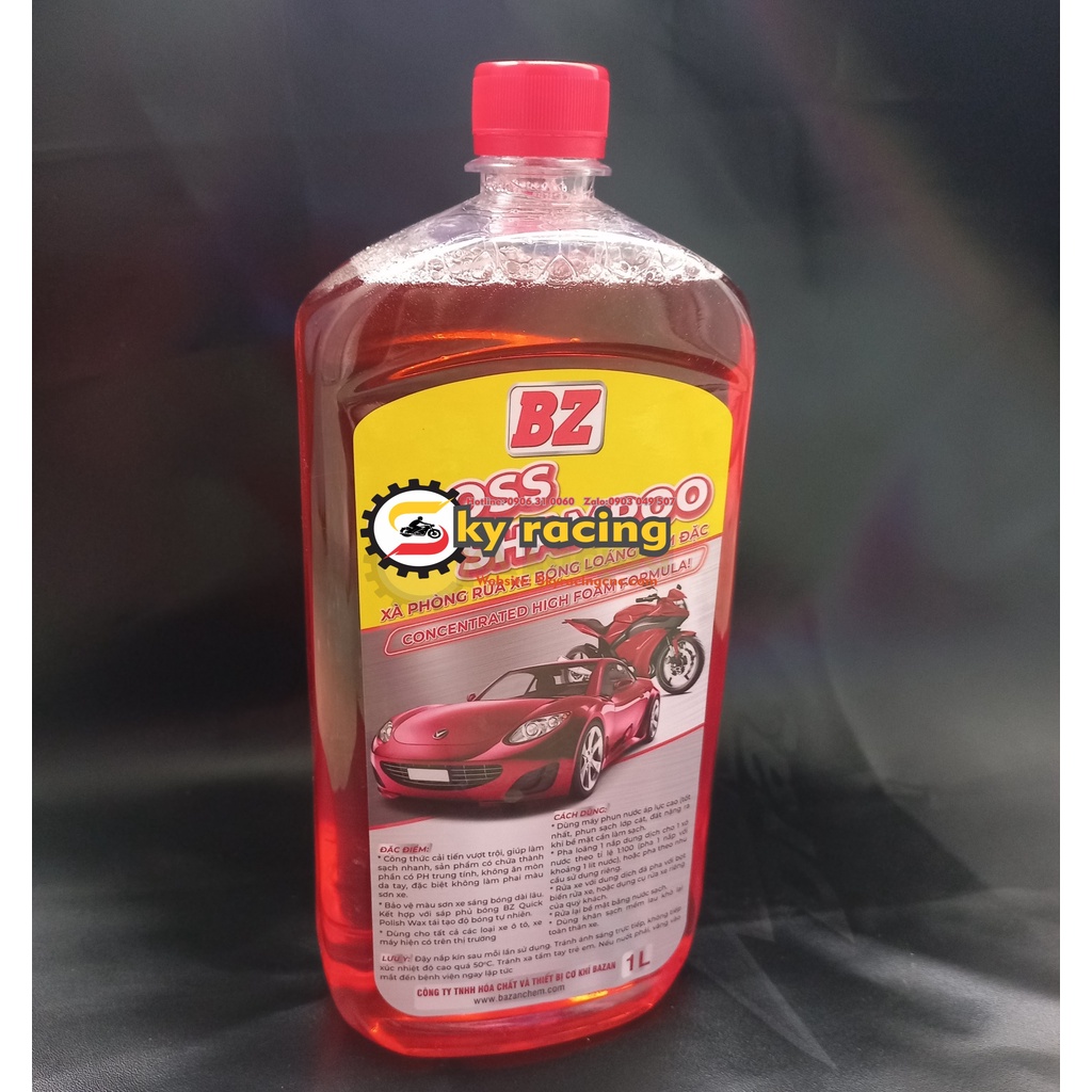 Combo bình bọt tuyết cọ và nước rửa xe BZ có van gắn máy hơi tiện dụng