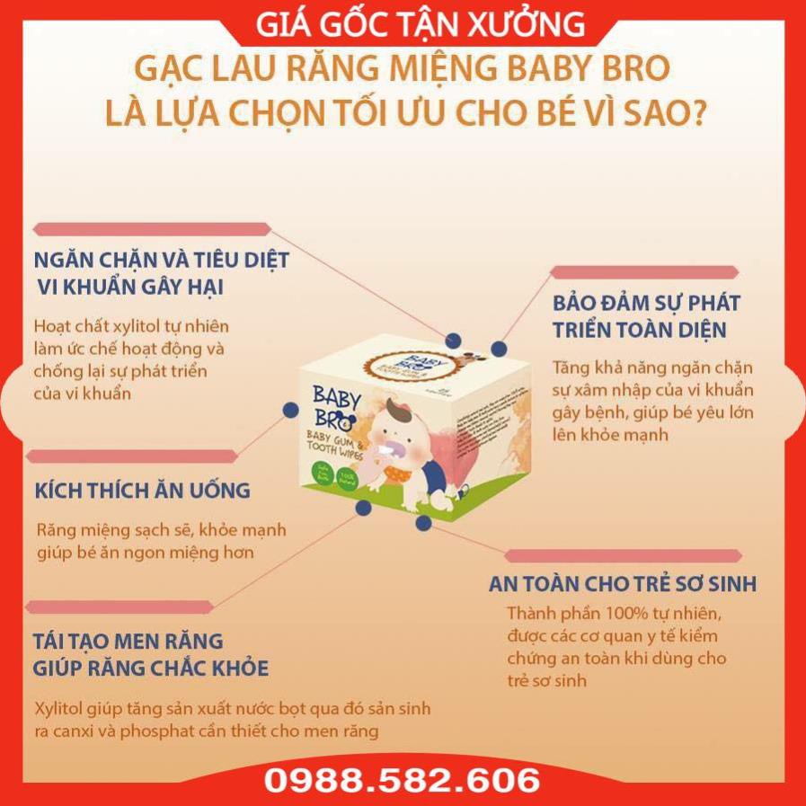 Tưa Lưỡi Cao Cấp Hàn Quốc Baby Bro, Gạc Rơ Lưỡi Cho Bé Sơ Sinh - 8809262393316