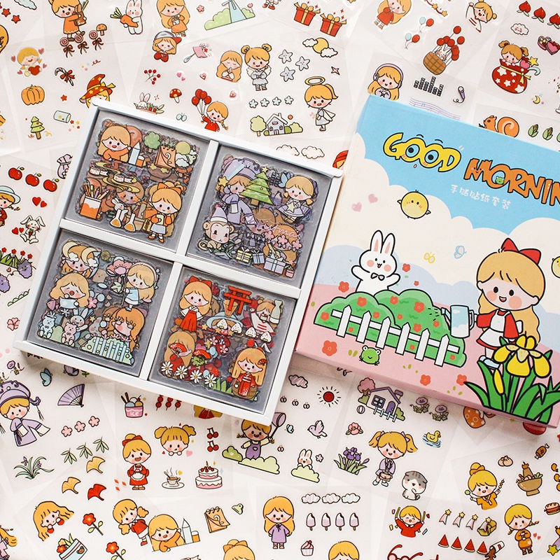 Miếng Dán Sticker Họa Tiết Hoạt Hình Trang Trí S80 Taro Stationery