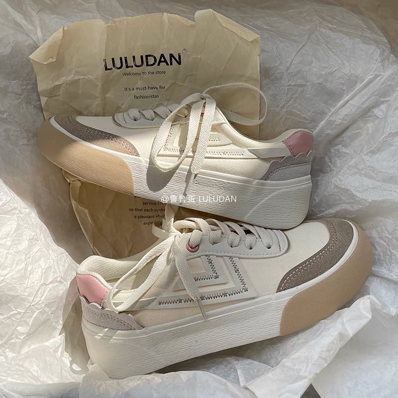 Giày sneaker giày vải đế dày cho nữ hot trend order Quảng Châu