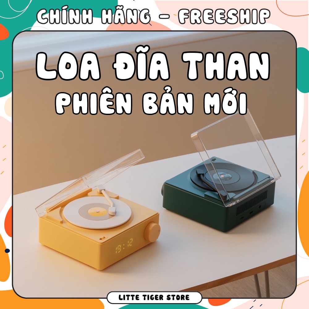 Loa Bluetooth Đĩa Than Kiêm Đồng Hồ Báo Thức Retro X11 - Loa bluetooth phong cách cổ điển