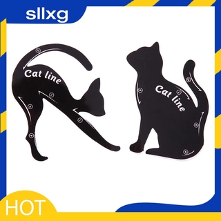 Bộ 2 khuôn vẽ viền mắt hình mèo xinh xắn cho nữ