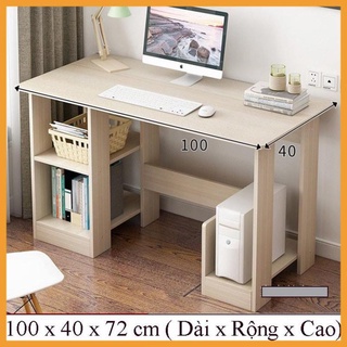 BÀN LÀM VIỆC KÈM NGĂN ĐỰNG SÁCH CÂY MÁY TÍNH MẪU MỚI NHẤT .