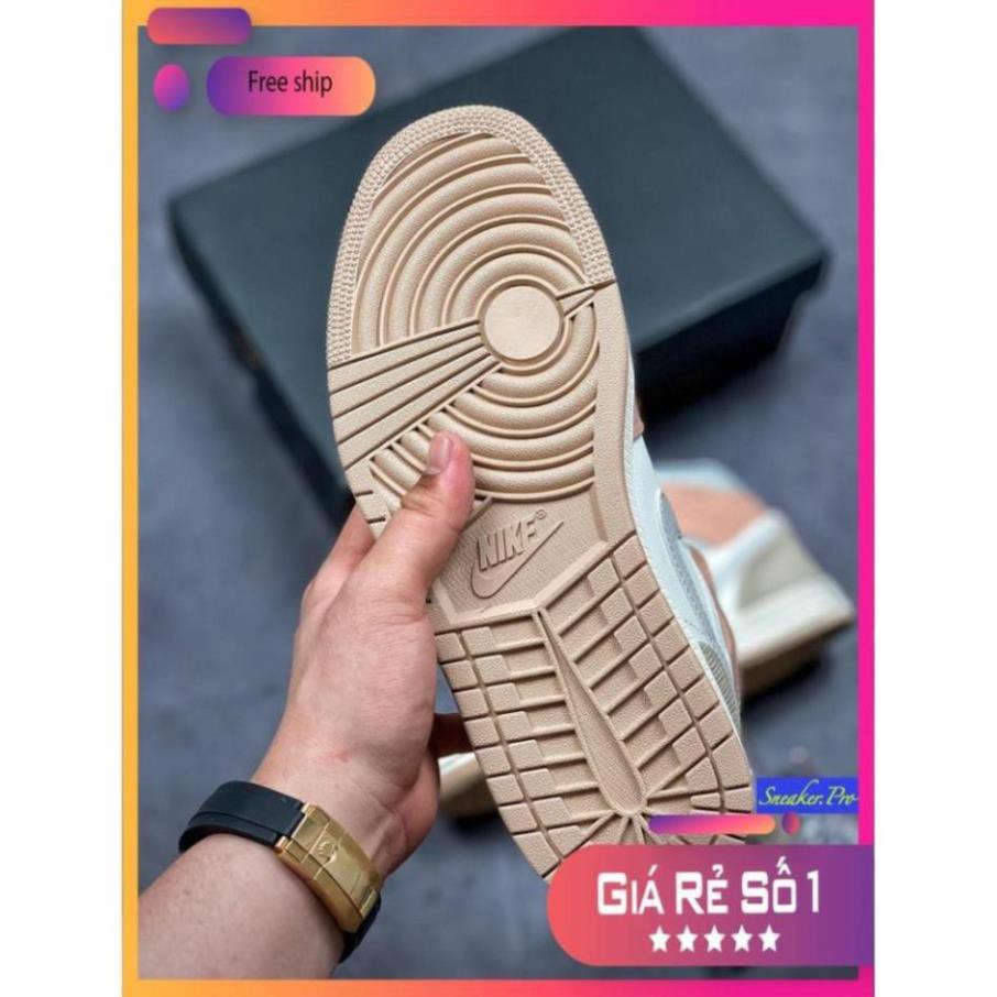 Giày thể thao cao cổ AIR Jordan 1 Mid Milan năng động êm nhẹ dành cho nữ