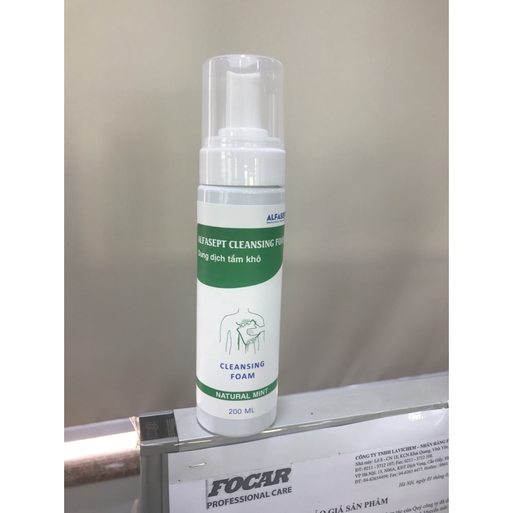 Dung dịch tắm khô ALFASEPT Cleansing Foam - Tắm không cần nước 150ml-200ml | BigBuy360 - bigbuy360.vn