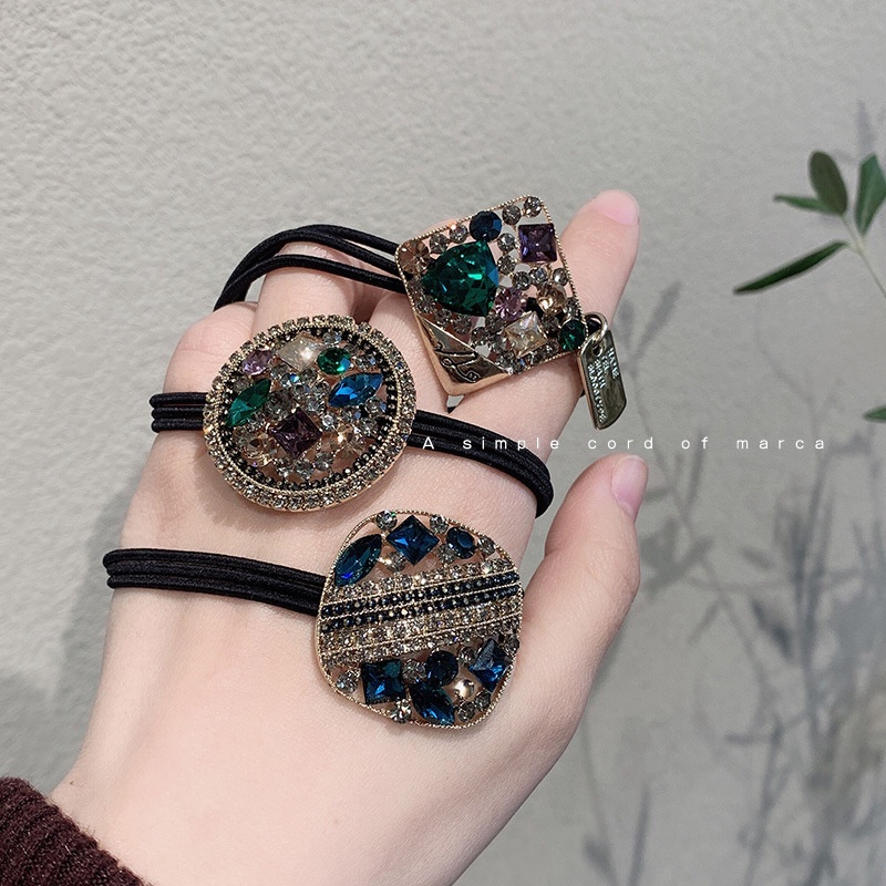 Dây Cột Tóc Đuôi Ngựa Dày Đính Hạt Pha Lê JP5