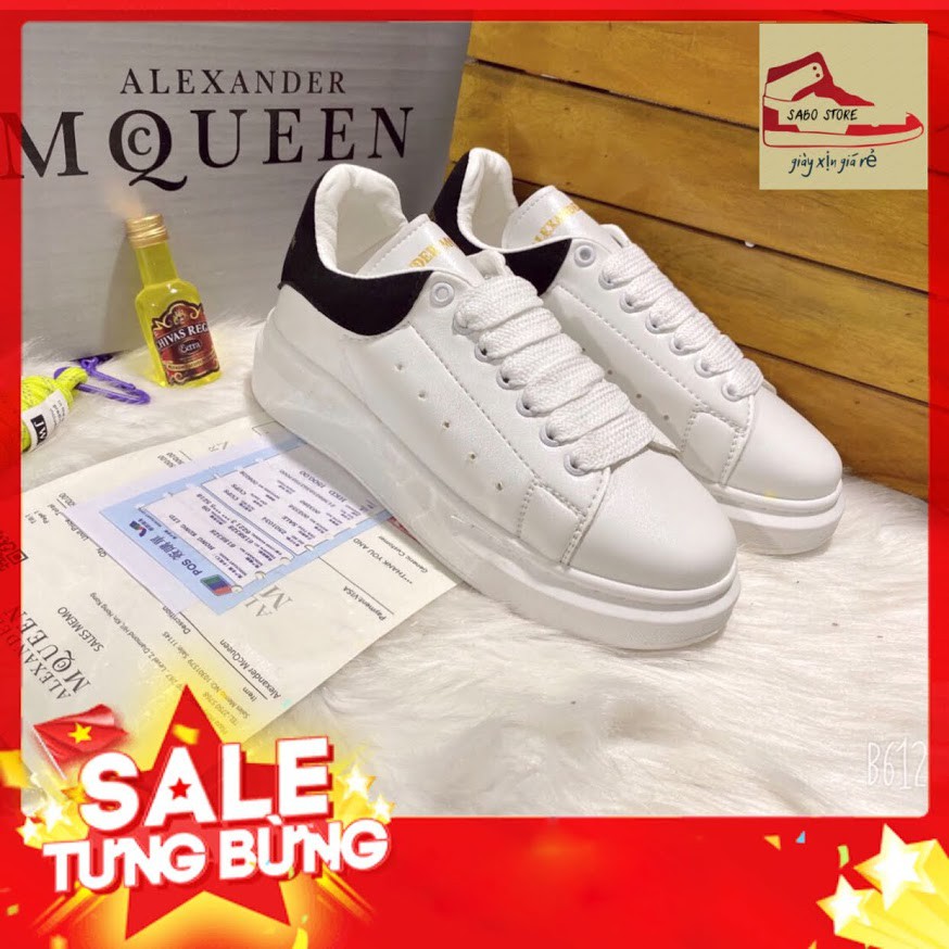 Giày thể thao MC Queen gót nhung đen ⚡️𝐅𝐑𝐄𝐄 𝐒𝐇𝐈𝐏⚡️, Giày sneaker MCQ bản dây to cao cấp tặng  full box bill