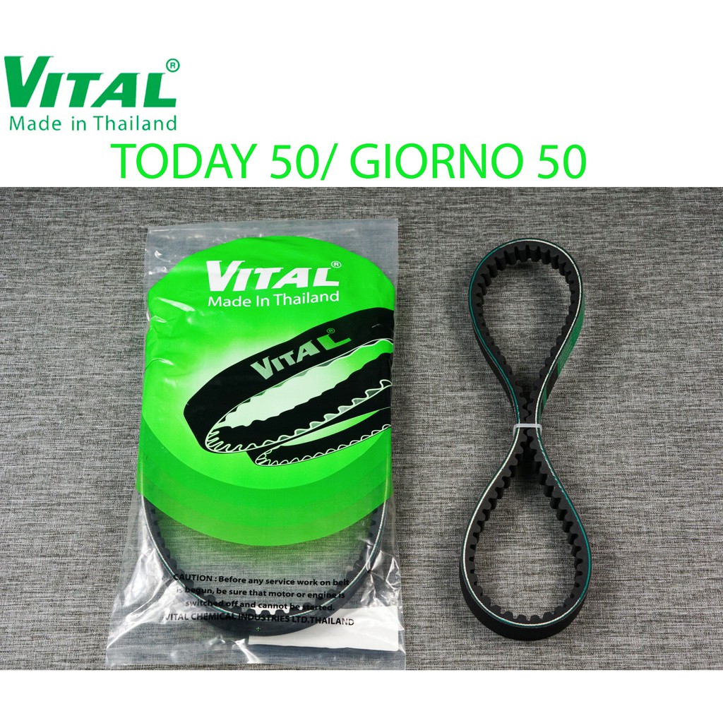 Dây curoa TODAY 50, GIORNO 50, Dio 50 /Atila 50 hiệu VITAL- Dây curoa VITAL chính hãng, hàng Thái lan chất lượng cao