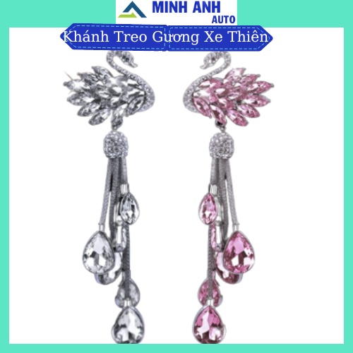 Treo gương chiếu hậu xe ô tô thiên nga - Khánh treo trang trí Gương chiếu hậu xe hơi