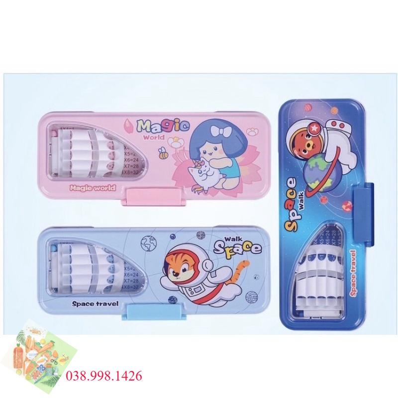 Hộp Bút Sắt 2 Ngăn B520