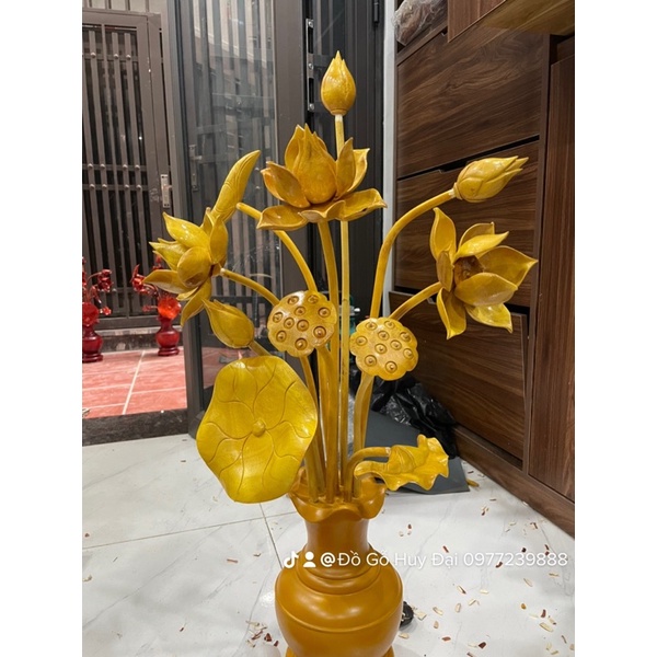 Hoa sen gỗ mít 11 cành cao 70cm đến 90cm do khách chọn