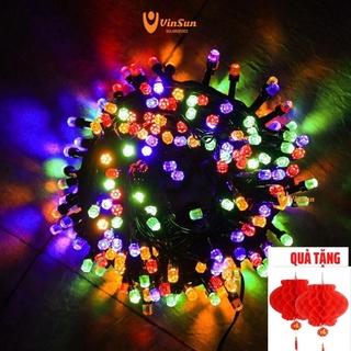 Đèn Nháy Trang Trí Tết Đổi Màu Đèn Nháy Kim Cương Q8 50M Đèn Trang Trí Quấn Cây Tết 2023 Nút Bấm Đổi Màu