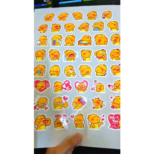 Set 40 cái Sticker QooBee Cute dán trang trí laptop, máy tính bỏ túi, vali, điện thoại, đàn ghita, hộp bút,đt,...