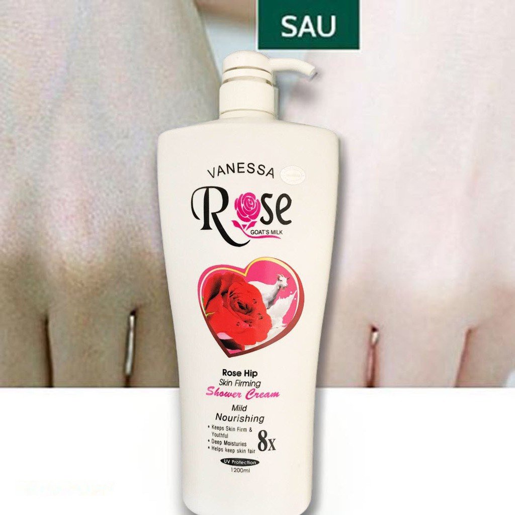 SỮA TẮM DÊ VANESSA ROSE 8X 1200ML - chăm sóc da - đồ dùng nhà tắm-