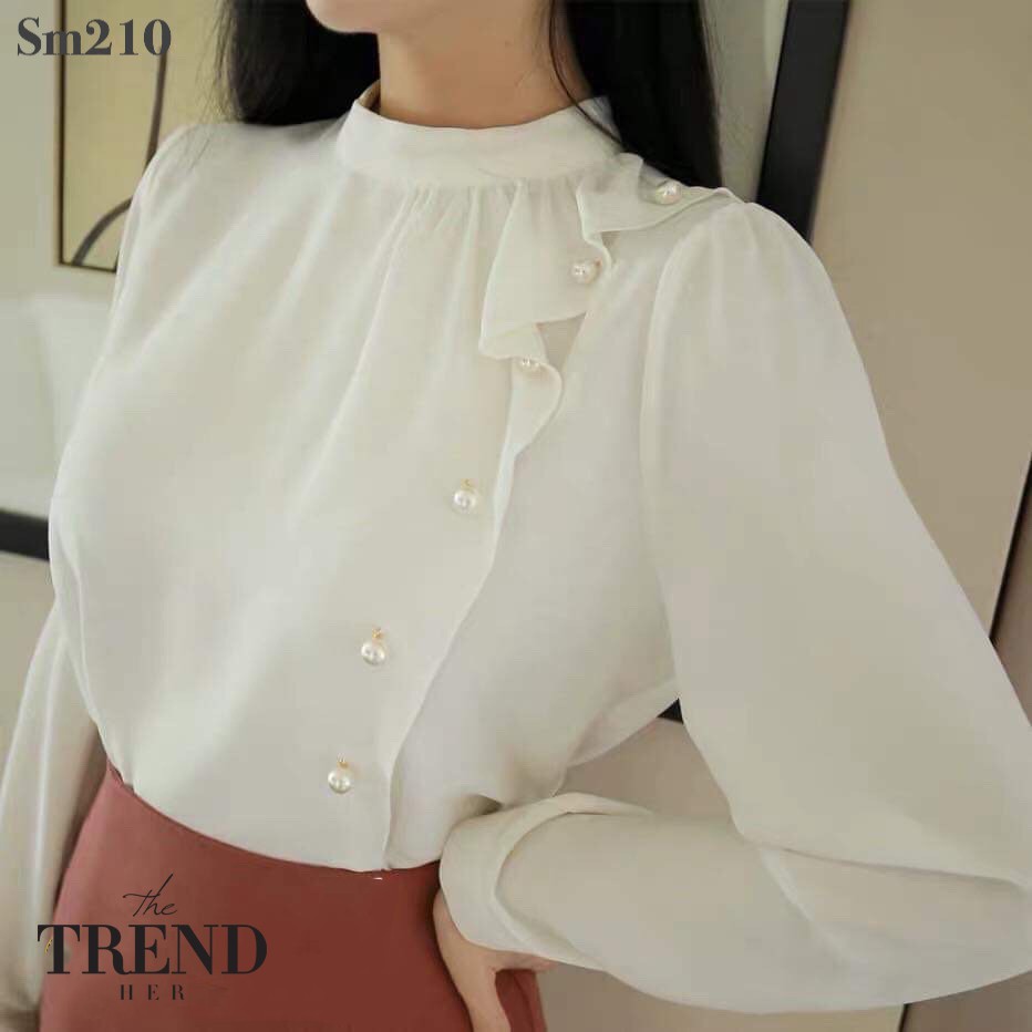 Áo sơ mi công sở thiết kế đẹp chất lụa sàng điệu sang trọng lịch sự bigsize(Có size TO) | BigBuy360 - bigbuy360.vn