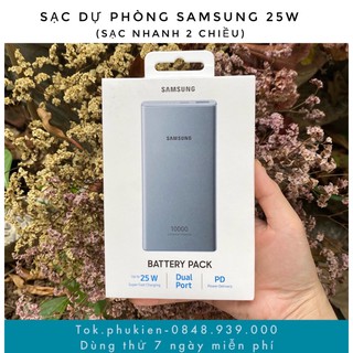 [Chính Hãng] Sạc dự phòng 25W SAMSUNG 10.000mAh sạc nhanh 2 chiều