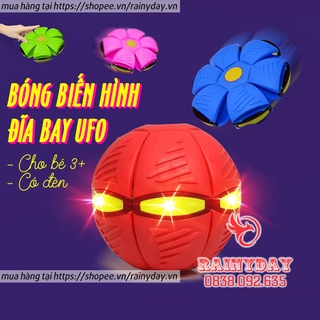 Bóng biến hình đĩa bay UFO cho bé đồ chơi quả bóng ma thuật có đèn