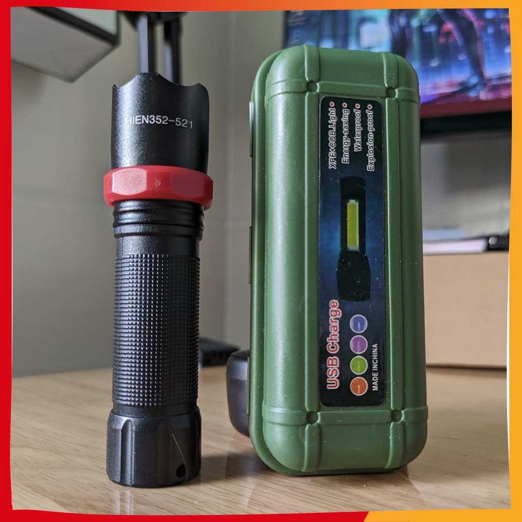 Đèn Pin Siêu Sáng Mini CÓ ZOOM Sạc Bằng Cổng USB Tiện Lợi Phù Hợp Chiếu Sáng Ban Đêm Đi Phượt Đi Dã Ngoại Tự Vệ