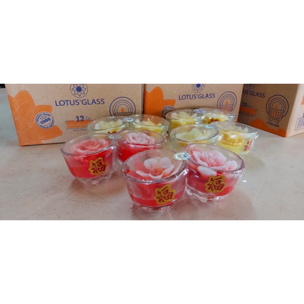 Đèn cầy ly  cúng T01 sáp bơ cháy liên tục 10 tiếng