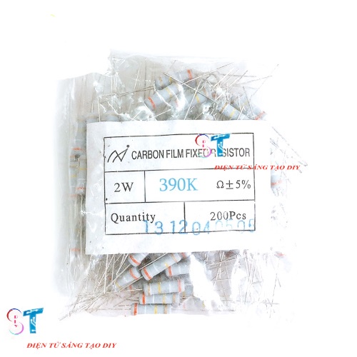 ĐIỆN TRỞ CHÂN CẮM 390K OHM 2W 5% 7000
