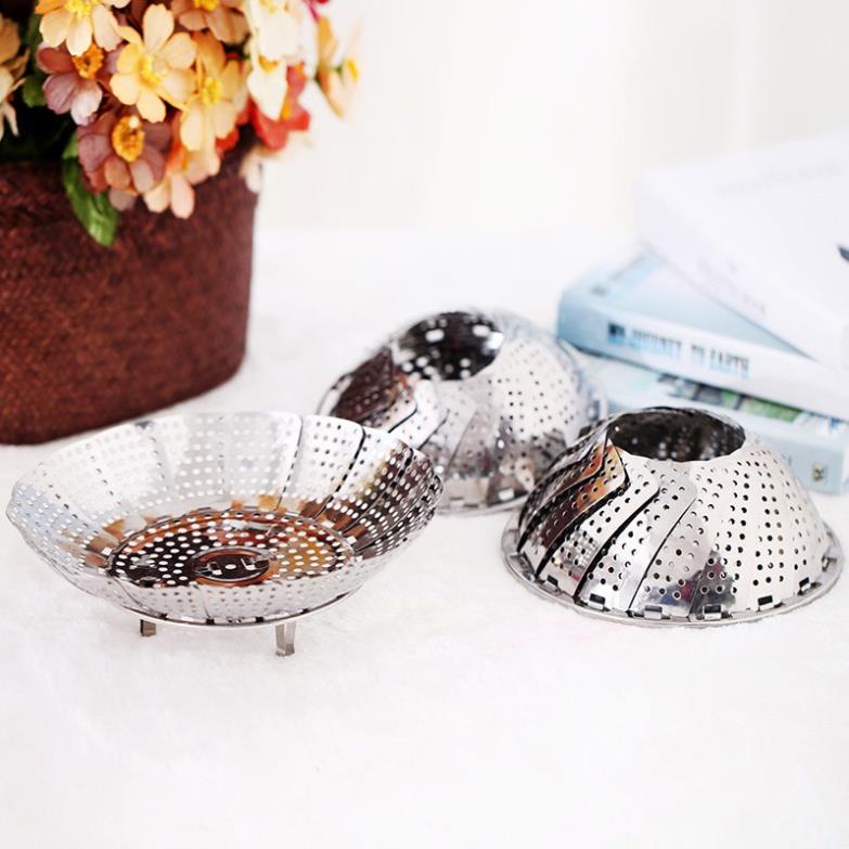 Khay hấp thực phẩm inox cao cấp - Có chân đế hấp cách thuỷ tiện lợi