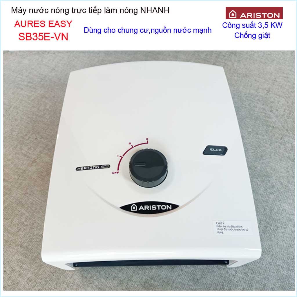 Máy nước nóng Ariston SB35E-VN, máy nước nóng trực tiếp cho chung cư Aures Easy (không bơm) 3195055