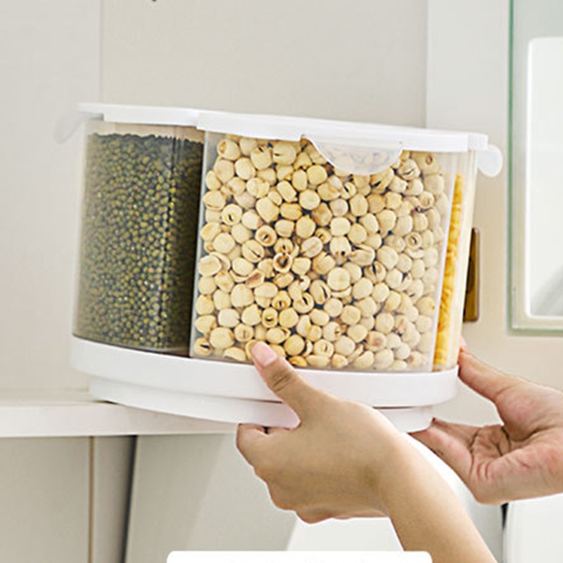 Hộp Nhựa Đựng Hạt Đậu Đỏ / Ngũ Cốc Có Nắp Đậy Siêu Tiện Lợi