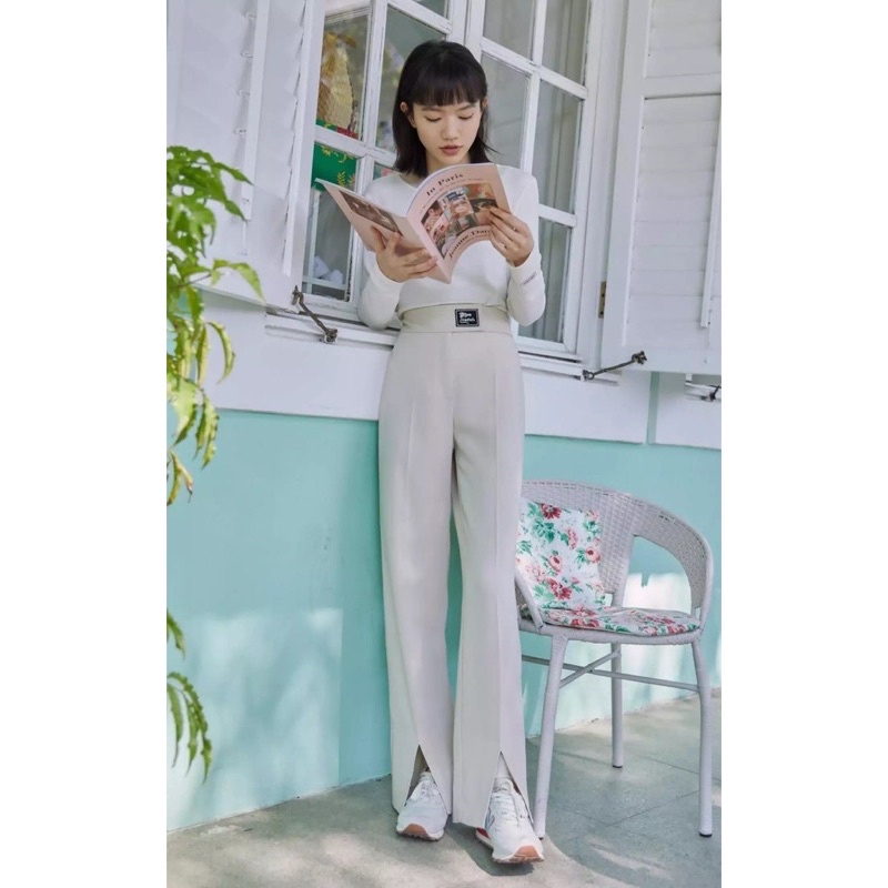Quần Vero Moda Nữ Khoá Dán Xẻ Đáy Mặc Tôn Dáng