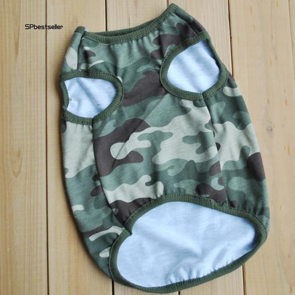 Áo thun sát nách họa tiết rằn ri cho thú cưng