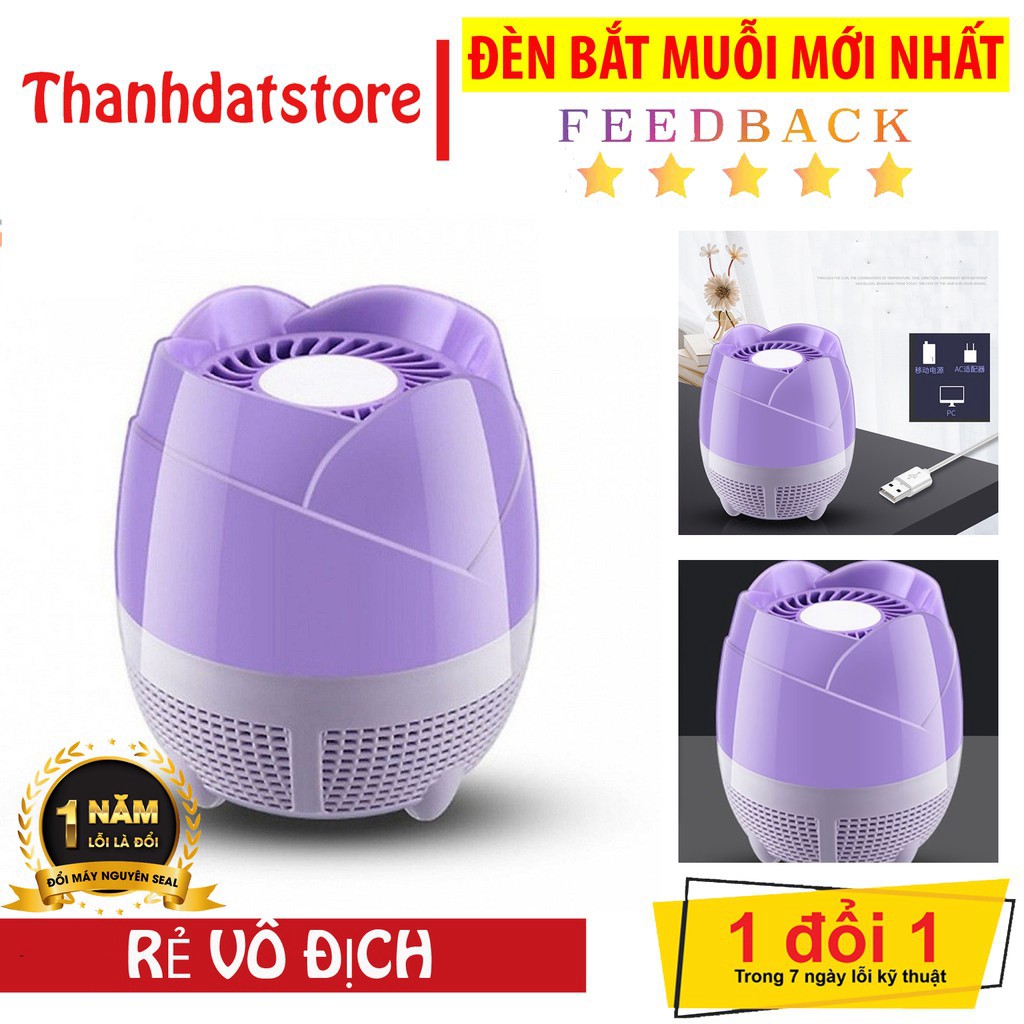 Đèn Bắt Muỗi MINGXIN Cao Cấp Kiêm Đèn Ngủ Hình Bông Sen 💥BẢO HÀNH 1 NĂM💥 HOT