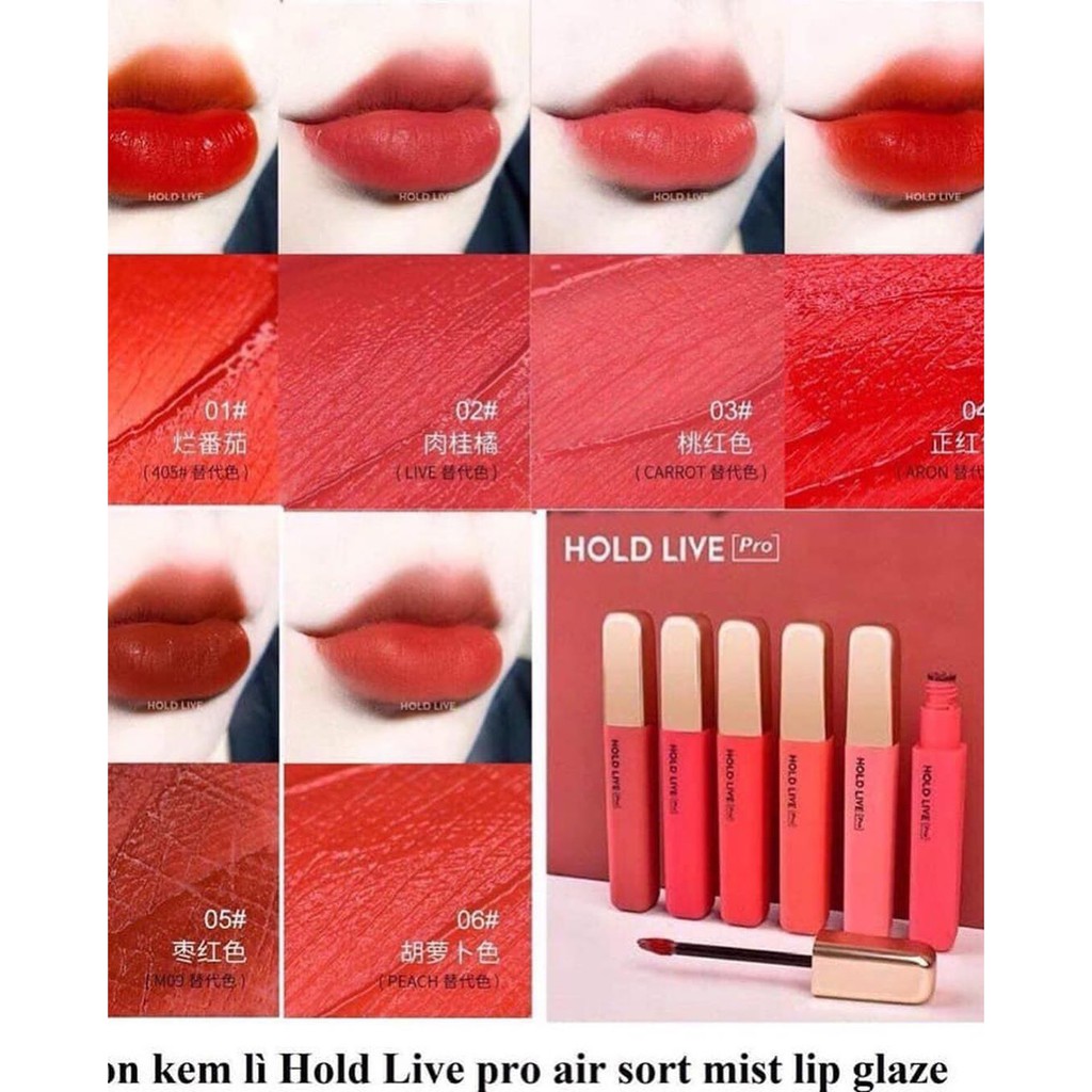 Son kem lì HOLD LIVE Pro Air Soft Mist Lip Glaze