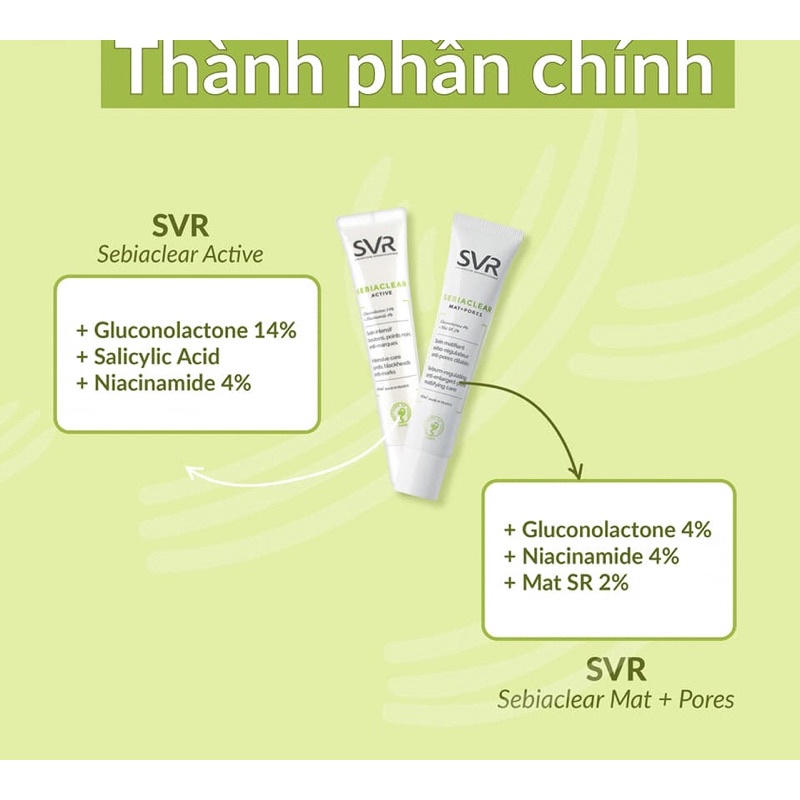 Kem Dưỡng SVR Sebiaclear Active Gel/Mat+Pores 40ml