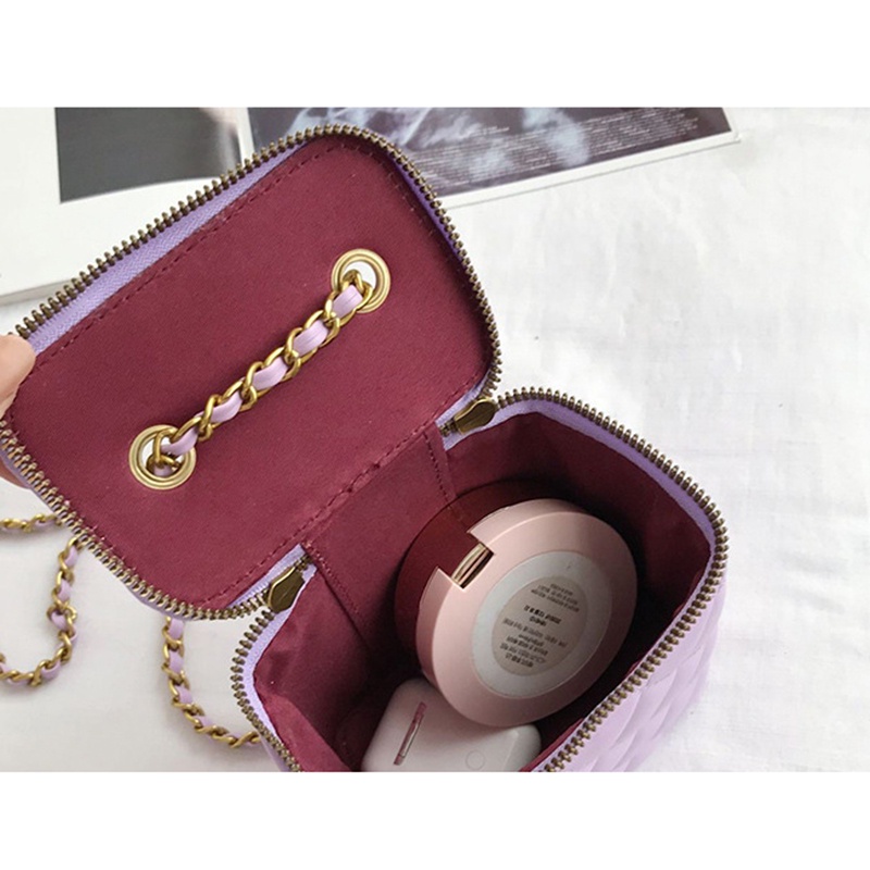 Túi Đeo Chéo Dáng Vuông Nhỏ Phối Dây Đeo Sợi Xích Thời Trang Dễ Phối Đồ