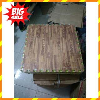 Thảm xốp vân gỗ lót sàn 1 bộ 4 miếng kt 60x 60 cm