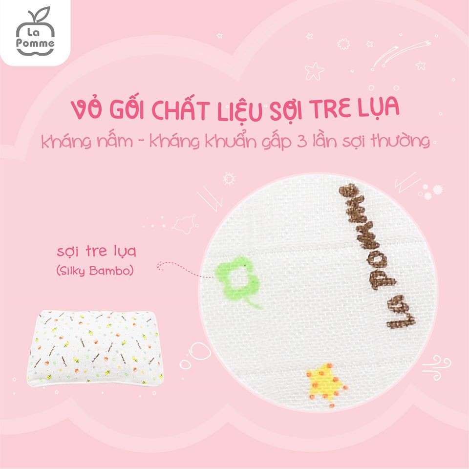 Gối bông cho bé sơ sinh đến 3 tuổi 25x35 cm P001 La Pomme