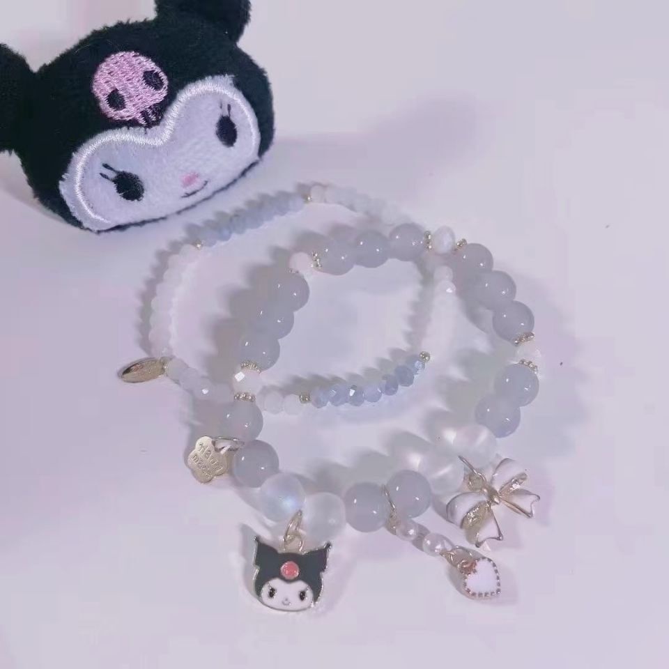Vòng Tay Mặt Hình Kuromi Melody Sanrio Dễ Thương Thời Trang Cho Bạn Gái