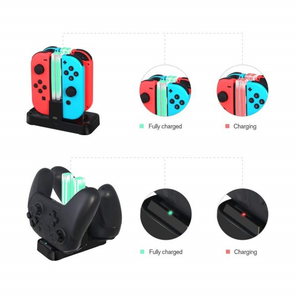 Dobe TNS 1756 - Đế sạc 2in1 cho tay Joycon và Switch Pro của Nintendo Switch