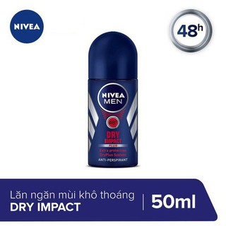Nivea Men Dry Impact Pluss |Lăn ngăn mùi cho nam, ngăn mùi hiệu quả 48 giờ