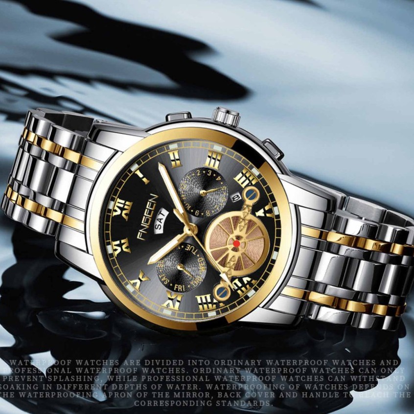 Đồng hồ nam FNGEEN chính hãng, dây thép 316L, chống nước tốt, kiểu dáng thời trang, lịch lãm ( Mã: AGC ) | BigBuy360 - bigbuy360.vn