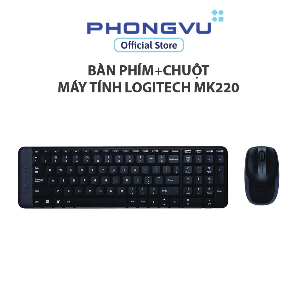 Bàn phím+Chuột máy tính Logitech MK220 - Bảo hành 36 tháng