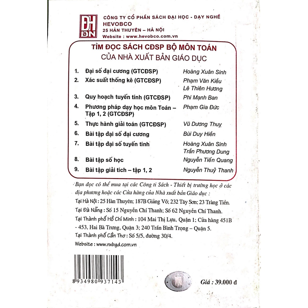 Sách - Giải Tích Số- Tái bản Lần thứ 3