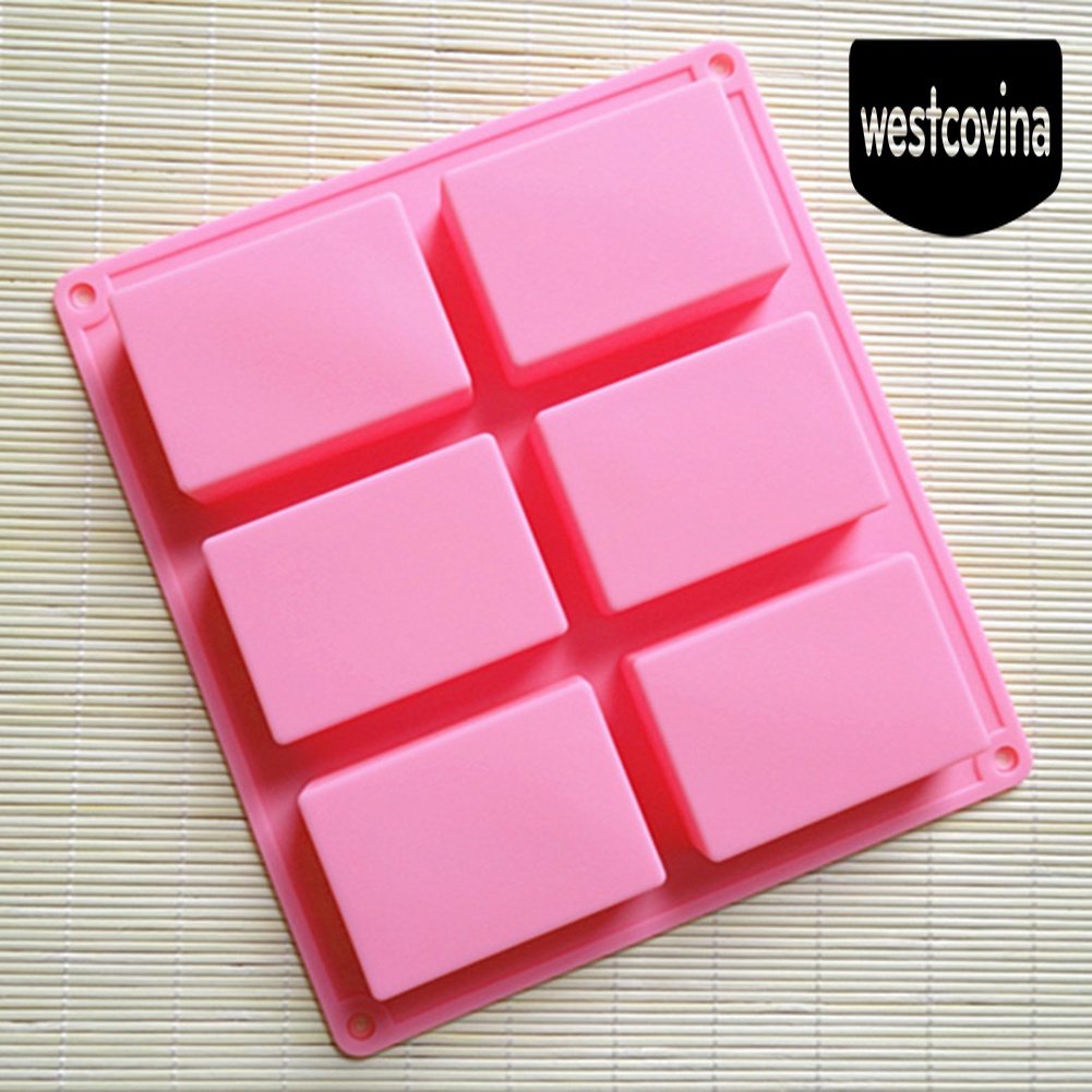 [Hot]☀ Khuôn Làm Bánh 6 Ngăn Bằng Silicone Chống Dính