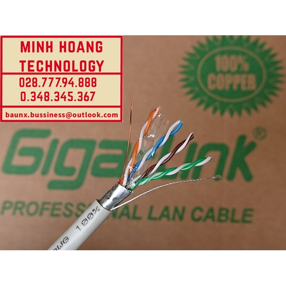 Cáp mạng Giga-Link Cat 5e FTP chuẩn cho công trình
