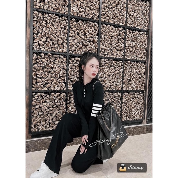 [ 𝐅𝐑𝐄𝐄 𝐒𝐇𝐈𝐏 ]  SET LEN THOM SỌC TAY XẺ GẤU VẠT BẦU