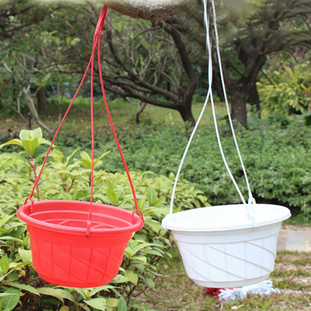 MOCHO Chậu Hoa Tròn Bằng Nhựa Có Dây Xích Treo Trang Trí Nhà Cửa