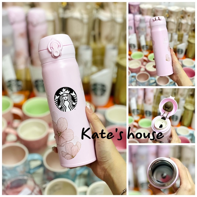 Bình giữ nhiệt Starbucks X Thermos mùa Sakura Taiwan 2022