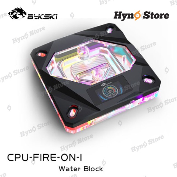 Block CPU Intel Bykski kèm đồng hồ hiển thị nhiệt độ màu Thiết kế mới Tản nhiệt nước custom - Hyno Store