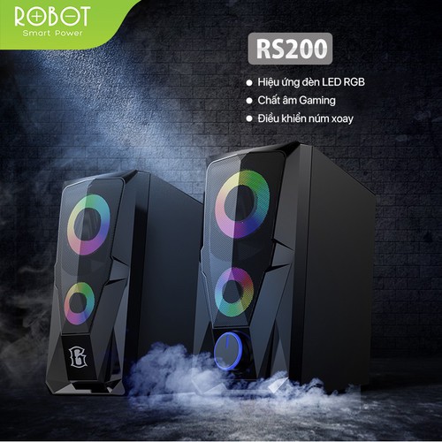 Loa Máy Tính ROBOT RS200 Hiệu Ứng Đèn LED - Âm Thanh HD Chất Lượng Cao - BẢO HÀNH 12 THÁNG