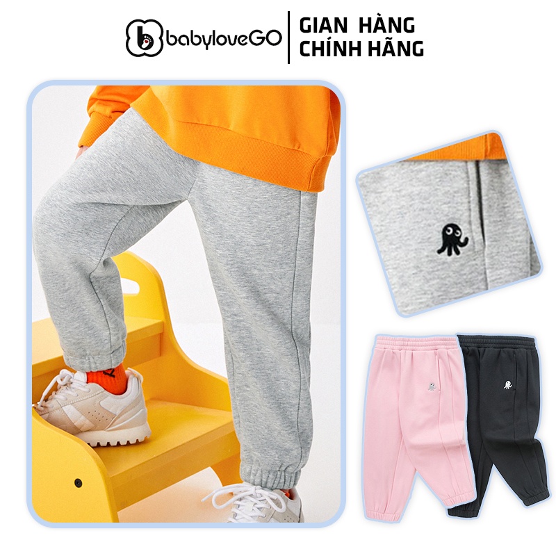 Quần dài bé trai BabyloveGO, quần nỉ bông cho bé trai bé gái size 10 đến